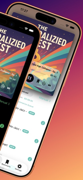 SleepCast podcast discovery screen